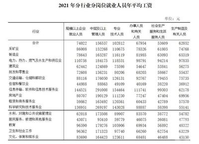 2021年重慶城鎮(zhèn)單位就業(yè)人員年平均工資出爐 技術(shù)服務(wù)行業(yè)表現(xiàn)搶眼，非私營(yíng)單位人均超10萬元